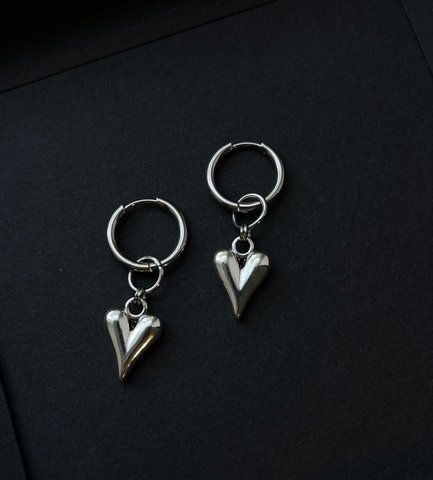 Сережки "Steel Heart" 0007 фото