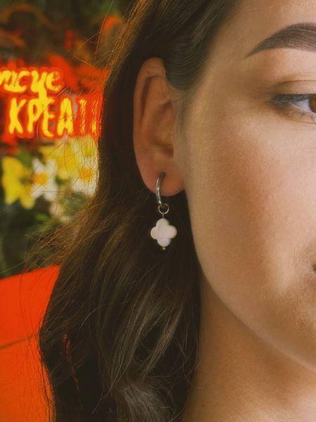 Сережки "Pearl Clover" 0009 фото